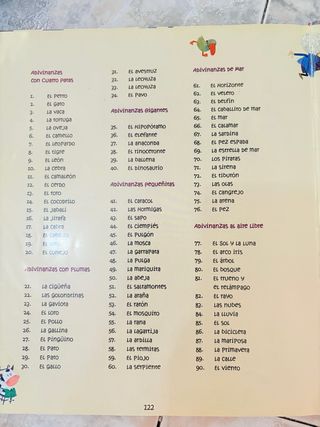 Libro infantil de adivinanzas.