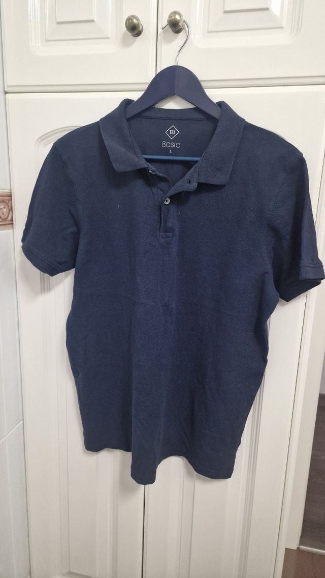 Camiseta Polo TEX Basic Azul Talla L