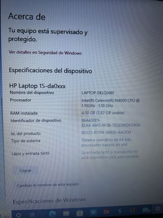 Ordenador HP poco uso