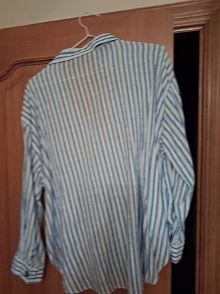 Camisa Rayas Zara Azul