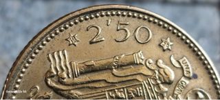 Moneda Franco 2’50 pts SC,numismatica,Real,Colecci