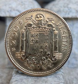 Moneda Franco 2’50 pts SC,numismatica,Real,Colecci