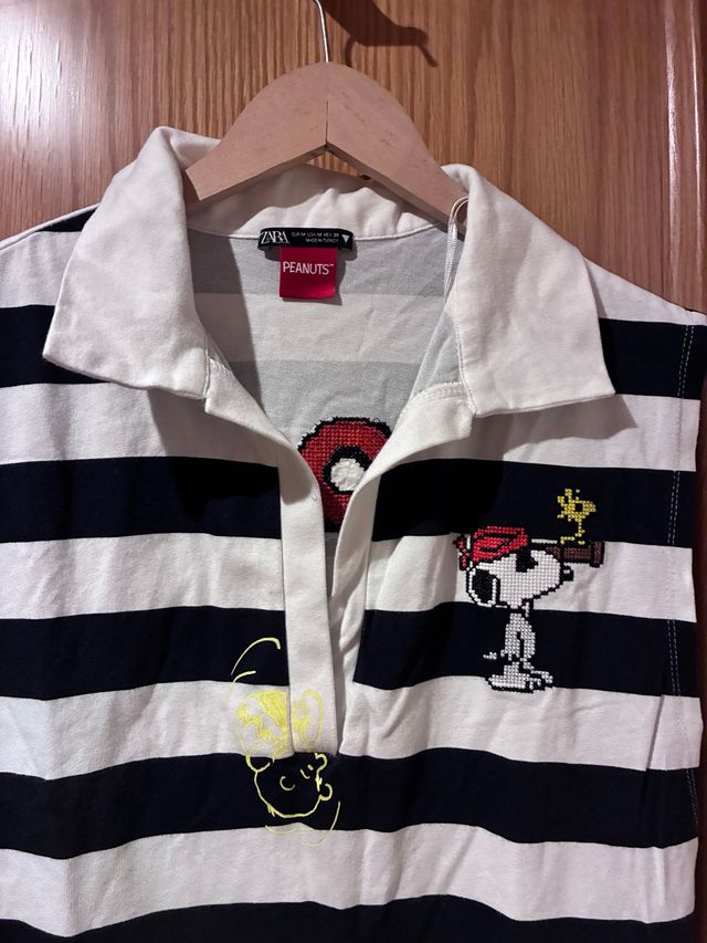 Polo Zara Snoopy Talla M