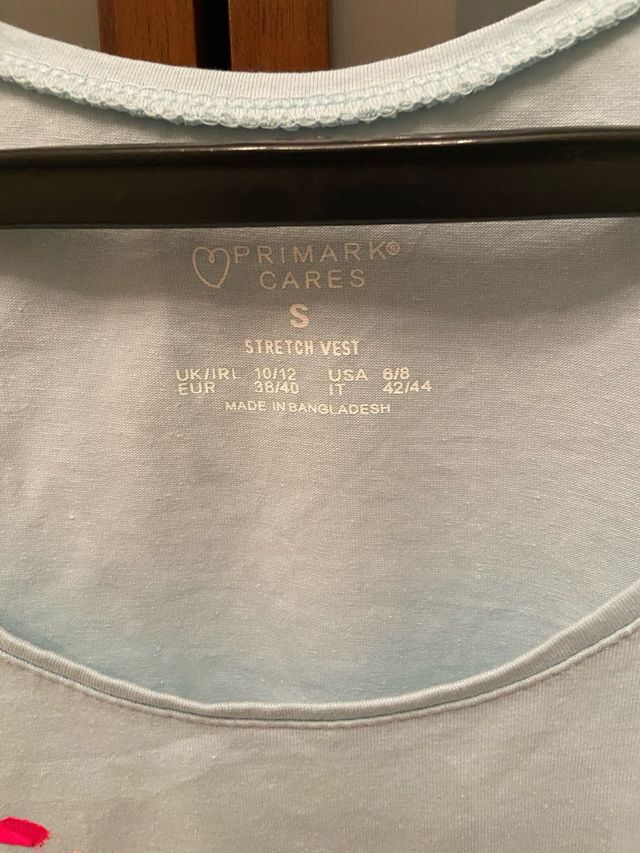 Camiseta tirantes Primark flor S