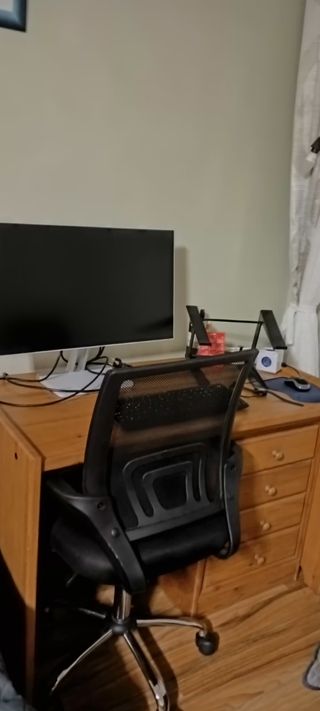 Escritorio madera con mueble auxiliar