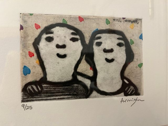 Grabado Dos Personas de Eva Armisen