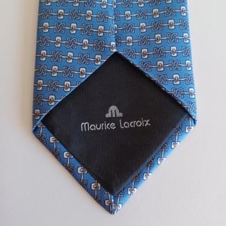 Corbata Maurice Lacroix Seda Vintage Años 80