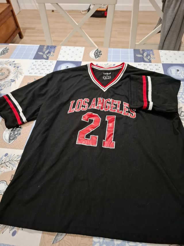 Camiseta SHEIN Los Angeles 21 Negra