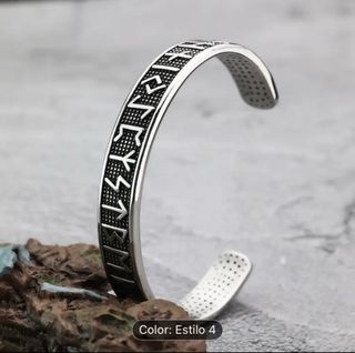 Pulsera Acero Inoxidable Runas Vikingas