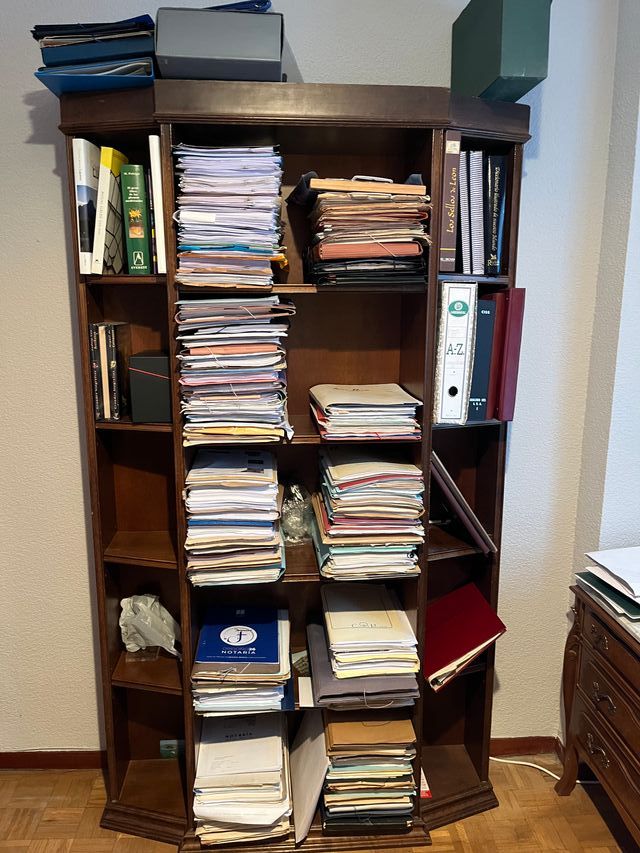 Estantería Despacho Madera Oscura Marrón