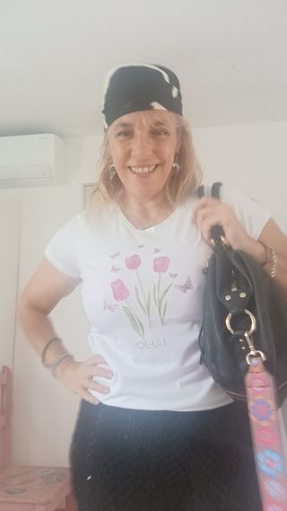 Camiseta Liu Jo Blanca Flores y Mariposas
