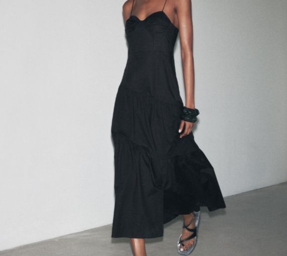 Vestido Corsetero Zara Negro