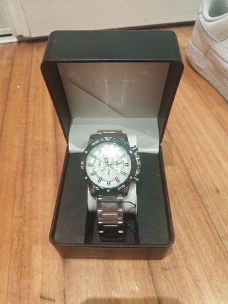 Reloj Exactime Negro y Plateado