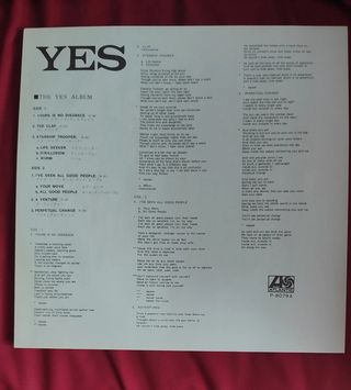 LP Yes - The Yes Album (Stampa Giappone 1974)