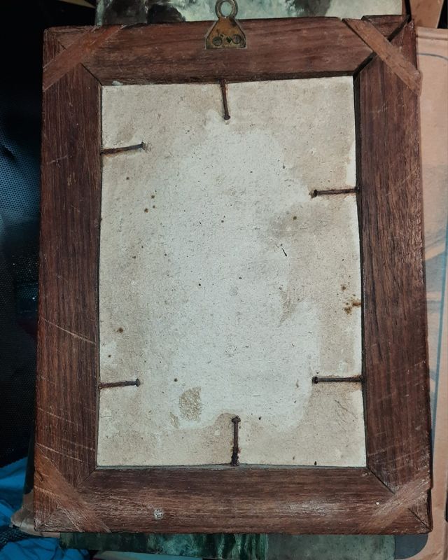 Quadro antico con ritratto di coppia