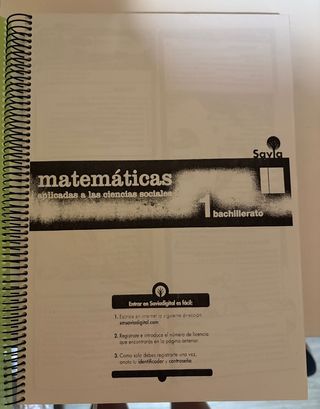 Libro de matemáticas 1bach