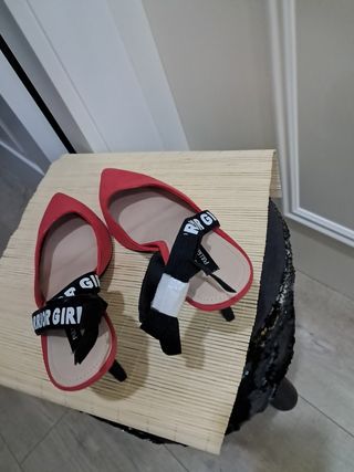 Zapatos Pull&Bear Rojos Mujer