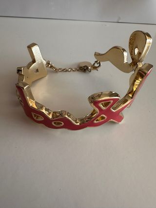 Pulsera Bimba y Lola dorada y fucsia