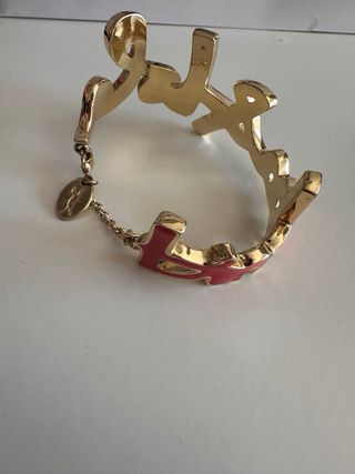Pulsera Bimba y Lola dorada y fucsia
