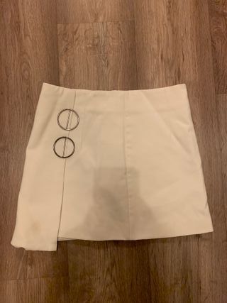 Falda blanca retro anillas talla 38