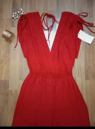 Mono Zara Largo Rojo