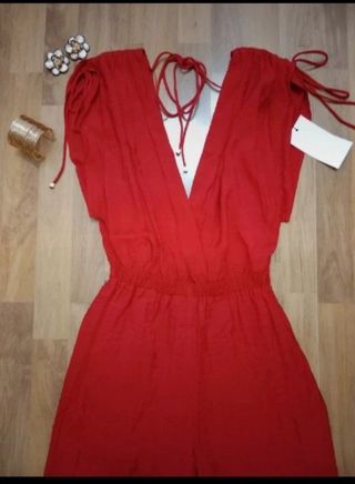 Mono Zara Largo Rojo