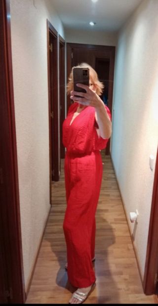 Mono Zara Largo Rojo