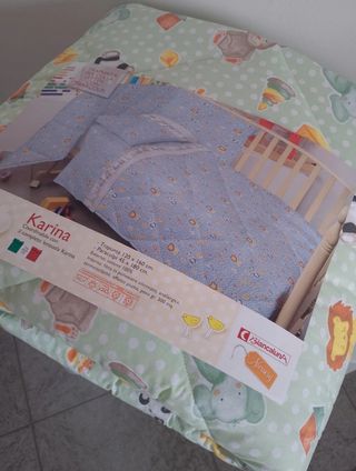 Trapunta e paracolpi culla