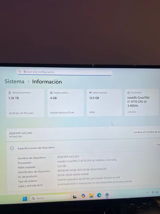 Ordenador Asus 12GB Ram