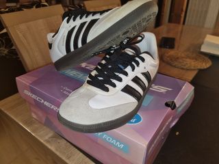 Adidas Samba  Blancas y azul marino clasicas
