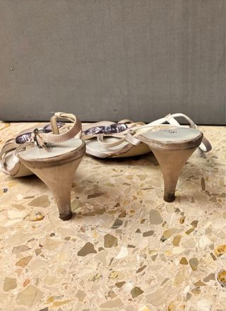 Sandalias Solo Soprani Beige Tacón Alto