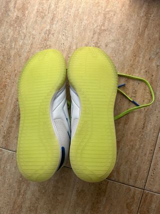 Zapatillas Fútbol Sala Adidas Blancas y Verdes