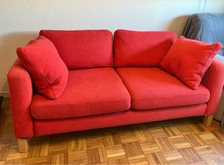 Sofá de 2 plazas rojo