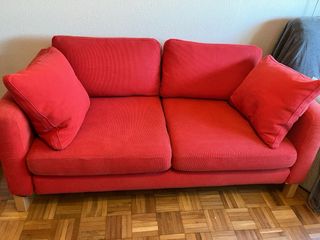 Sofá de 2 plazas rojo