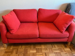 Sofá de 2 plazas rojo