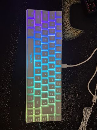 Kit Teclado y Ratón Gaming HVSJ Blanco