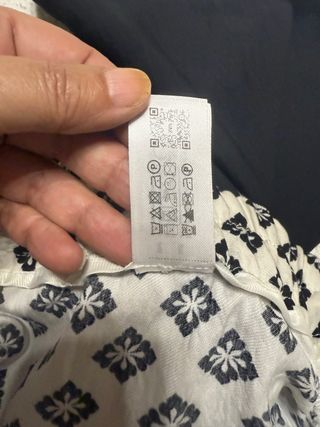 Pantalón ancho geométrico ZARA