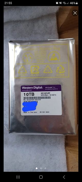 Disco Duro Western Digital 10TB WD Purple Pro