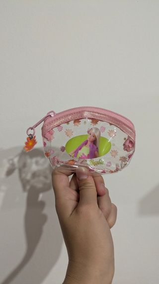 Monedero transparente Barbie con flores