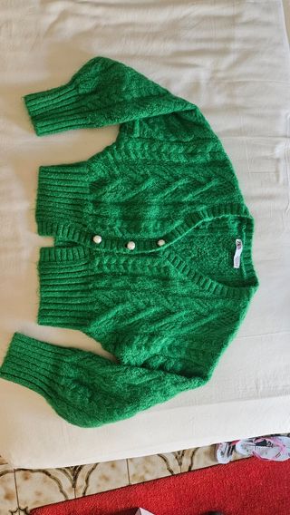 Cardigan ZARA verde