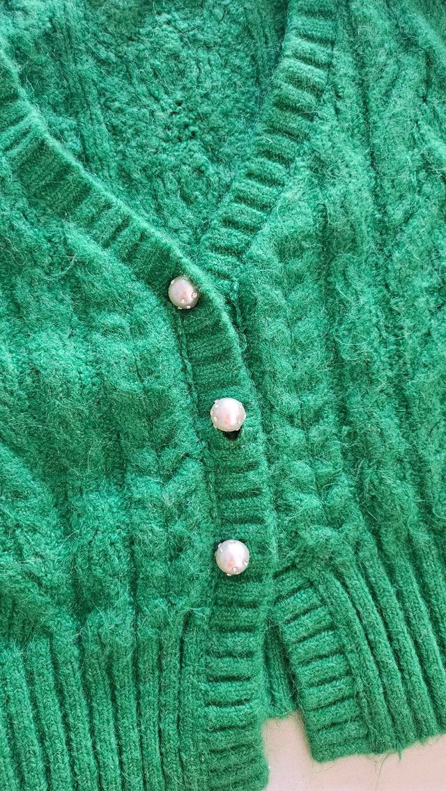 Cardigan ZARA verde