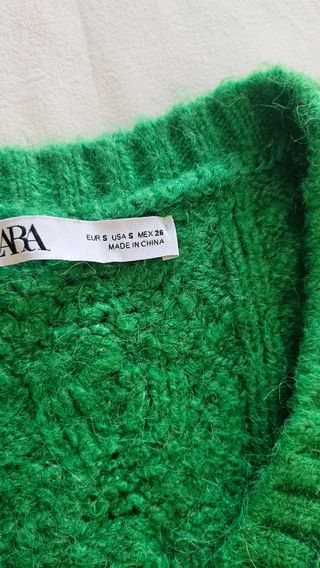 Cardigan ZARA verde