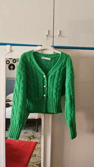 Cardigan ZARA verde