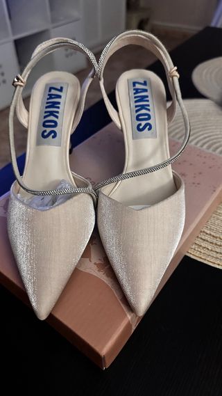 Zapatos de tacón zankos beige talla 36 