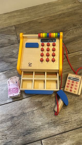 Caja registradora de madera Hape