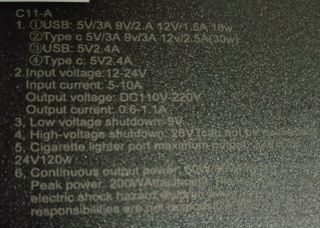 Inversor de Corriente para Coche con USB
