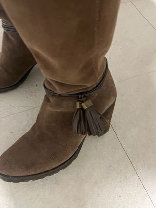 Botas altas de ante para mujer