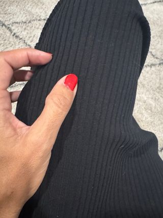 Falda Lápiz Canalé Zara Negra