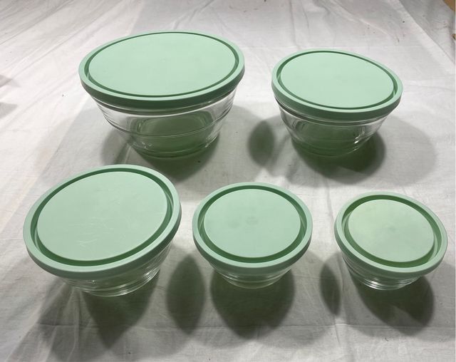 Set 5 tuppers cristal Ernesto