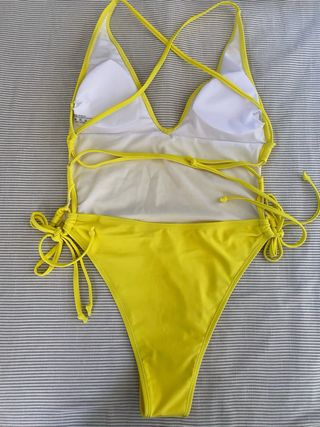 Bañador mujer amarillo talla M